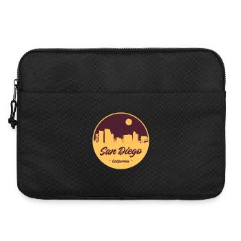 San Diego Skyline Rétro Circle Print - Sacoche pour ordinateur portable 15 pouces - noir - Devant