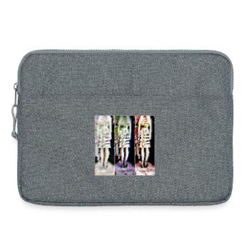 Digitale Pixelkunst woman - Laptoptasche 15" - Grau meliert - Vorne