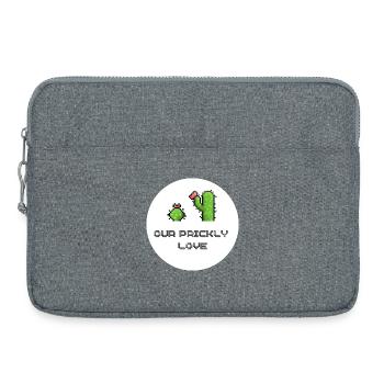 Unsere Stachelige Liebe Pixelkunst - Laptoptasche 15" - Grau meliert - Vorne
