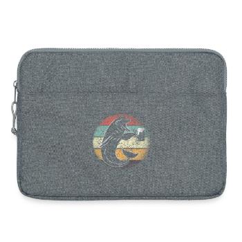 Fête dauphin avec bière sur la plage - festival en octobre - Sacoche pour ordinateur portable 15 pouces - gris chiné - Devant