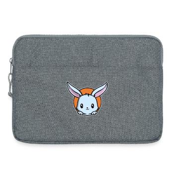 Häschen Haustiere Lieblingstier Knuddeltier - Laptoptasche 15" - Grau meliert - Vorne
