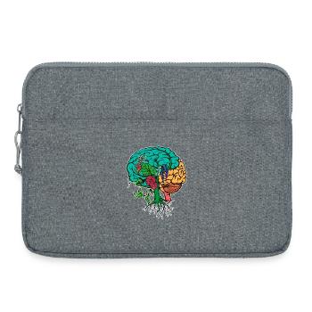 Nachhaltigkeit Umwelt Umweltschützer Baum Erde - Laptoptasche 15" - Grau meliert - Vorne