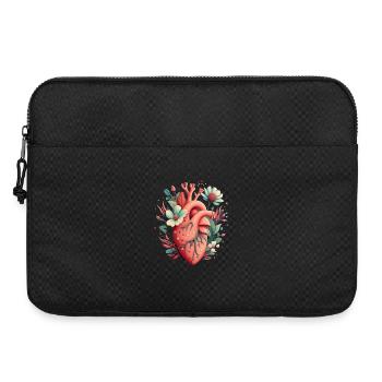 Coeur Bloom Botanique - Sacoche pour ordinateur portable 15 pouces - noir - Devant