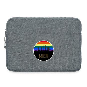 Wien Regebogen Skyline - Laptoptasche 15" - Grau meliert - Vorne