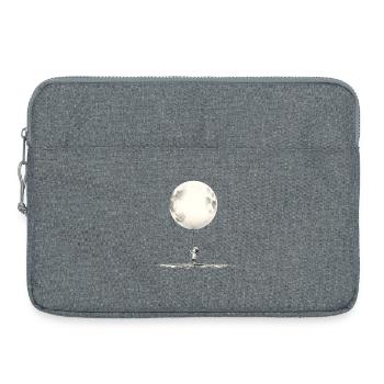 Kind mit Mond Ballon - Laptoptasche 15" - Grau meliert - Vorne
