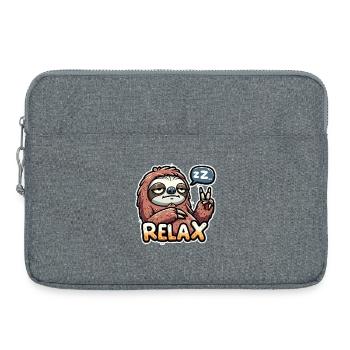 Paresse, détente, détente et repos - Sacoche pour ordinateur portable 15 pouces - gris chiné - Devant