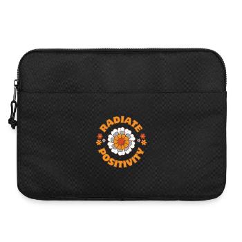 Rayonner de positivité style floral rétro - Sacoche pour ordinateur portable 15 pouces - noir - Devant