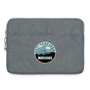 Ligne d’horizon de l’heure bleue de la mer du Nord - Sacoche pour ordinateur portable 15 pouces - gris chiné - Devant