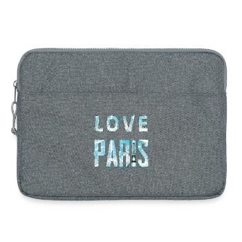 Love Paris Water Effect Design - Laptop bag 15" - heather grey - Front