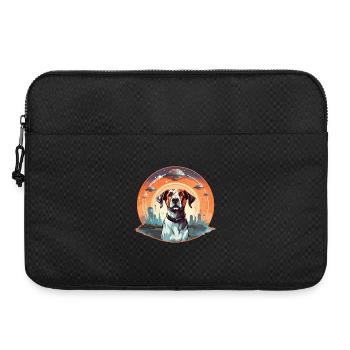 Dog with UFOs Dog Lovers Dogs - Laptop bag 15" - black - Front