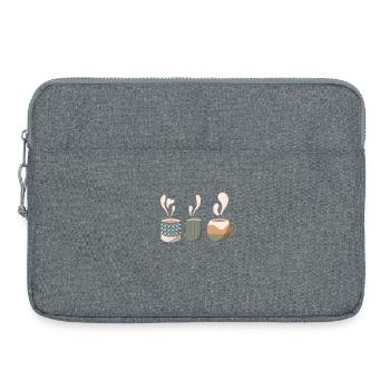 Cozy hot drinks - Laptoptasche 15" - Grau meliert - Vorne