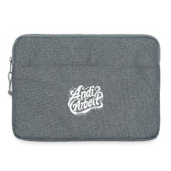 Andi Arbeit! Wortspiel Andreas, Andrea, Andi, Andy - Laptoptasche 15" - Grau meliert - Vorne