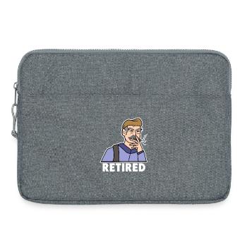 Senior Spruch Pensionist Ruhestand Pensionierung - Laptoptasche 15" - Grau meliert - Vorne