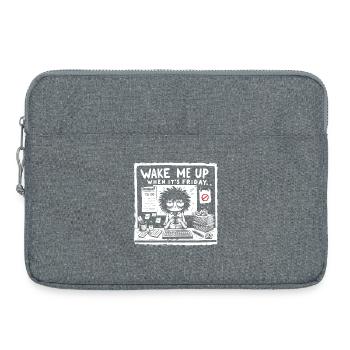 wake me up when it's friday - Laptop bag 15" - heather grey - Front