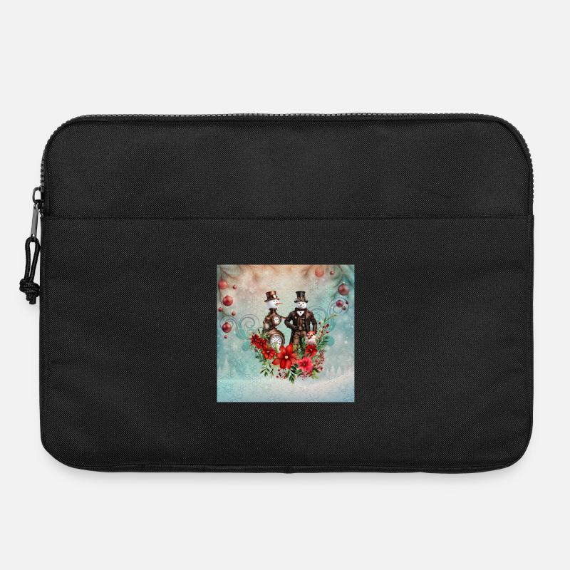 Steampunk Snowman - Laptop bag 15" - black