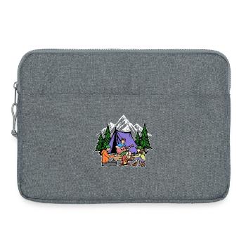 Camping Nature Campsite Camping Chilling Mountains - Laptop bag 15" - heather grey - Front