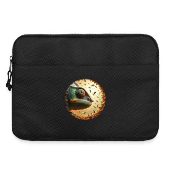 Chameleon mit Bienen Animation - Laptoptasche 15" - Schwarz - Vorne