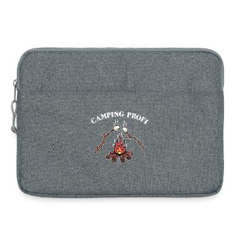 Campsite Campfire Statement Camping Hiker - Laptop bag 15" - heather grey - Front