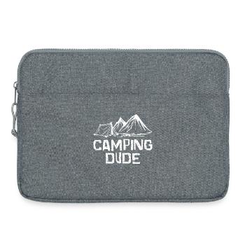 Nature Mountains Statement Tents Campsite Camping - Laptop bag 15" - heather grey - Front