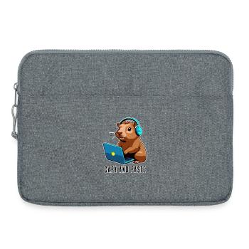 Capybara with Joke Capy and Paste - Laptop bag 15" - heather grey - Front