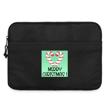 MERRY CHRISTMAS GREETINGS SWEETS - Laptop bag 15" - black - Front