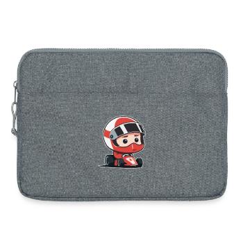 Voiture De Course, Course, Voiture Pour Enfants - Sacoche pour ordinateur portable 15 pouces - gris chiné - Devant