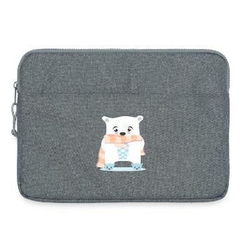 ANIMAUX D’HIVER OURS POLAIRES - Sacoche pour ordinateur portable 15 pouces - gris chiné - Devant