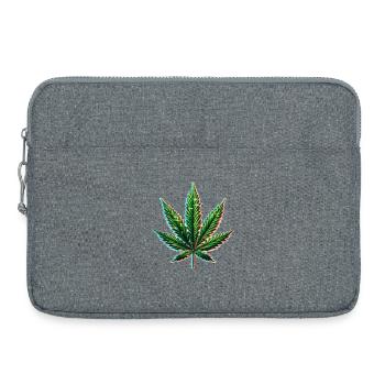 Cannabis Glitch - Laptop bag 15" - heather grey - Front