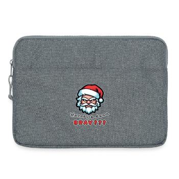 Böser Weihnachtsmann Warst du auch brav - Laptoptasche 15" - Grau meliert - Vorne