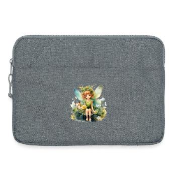 Petite fée dans la nature - Sacoche pour ordinateur portable 15 pouces - gris chiné - Devant