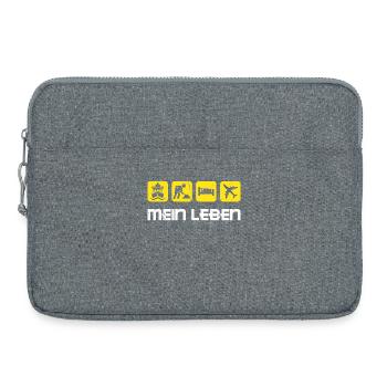 Déclaration de travail du travailleur Gagner de l’argent - Sacoche pour ordinateur portable 15 pouces - gris chiné - Devant