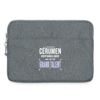 Otologiste oreilles cérumen cadeau drôle - Sacoche pour ordinateur portable 15 pouces - gris chiné - Devant