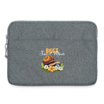 Best Snail Mom – For Snail Lovers - Laptop bag 15" - heather grey - Front