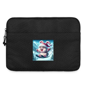 Lapin Saut Ski Noël - Sacoche pour ordinateur portable 15 pouces - noir - Devant