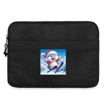 Lapin Saut Ski Noël - Sacoche pour ordinateur portable 15 pouces - noir - Devant