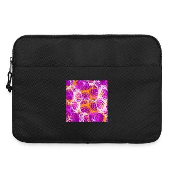 Boucles de couleur abstraites en violet et orange - Sacoche pour ordinateur portable 15 pouces - noir - Devant