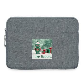 like robots weihnacht toy retro geschenke niedlich - Laptoptasche 15" - Grau meliert - Vorne