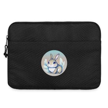 Illustration aquarelle Bébé Lapin Mignon Enfants - Sacoche pour ordinateur portable 15 pouces - noir - Devant