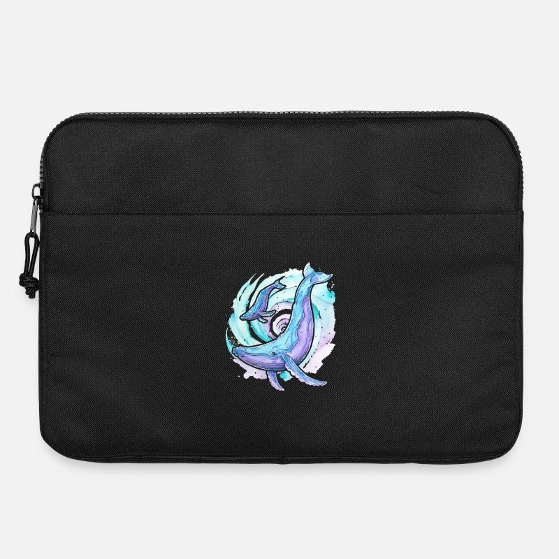 Humpback whale with calf - Laptop bag 15" - black