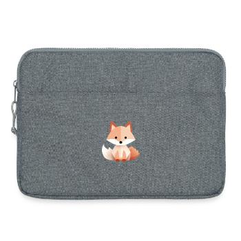 Verspielter Fuchs mit geometrischem Stil - Laptoptasche 15" - Grau meliert - Vorne
