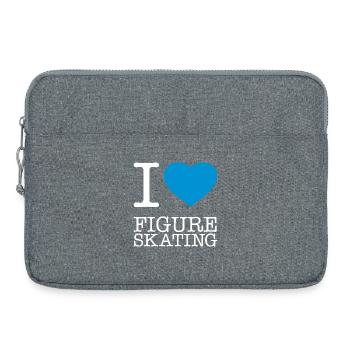 I LOVE FIGURE SKATING Eiskunstlaufen - Laptop bag 15" - heather grey - Front