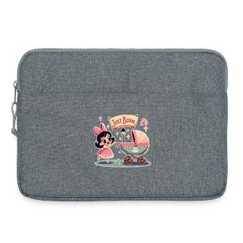 Just Born Girl - Sacoche pour ordinateur portable 15 pouces - gris chiné - Devant