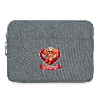 Saint Valentin - Sacoche pour ordinateur portable 15 pouces - gris chiné - Devant