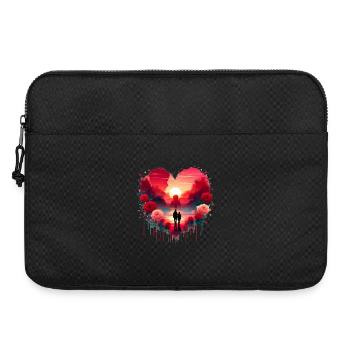 Romantische Sonnenuntergangs-Herzszene - Laptoptasche 15" - Schwarz - Vorne