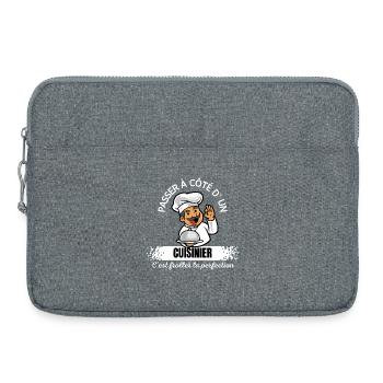 Cartoon Chef: Walk by a Cook - Laptop bag 15" - heather grey - Front