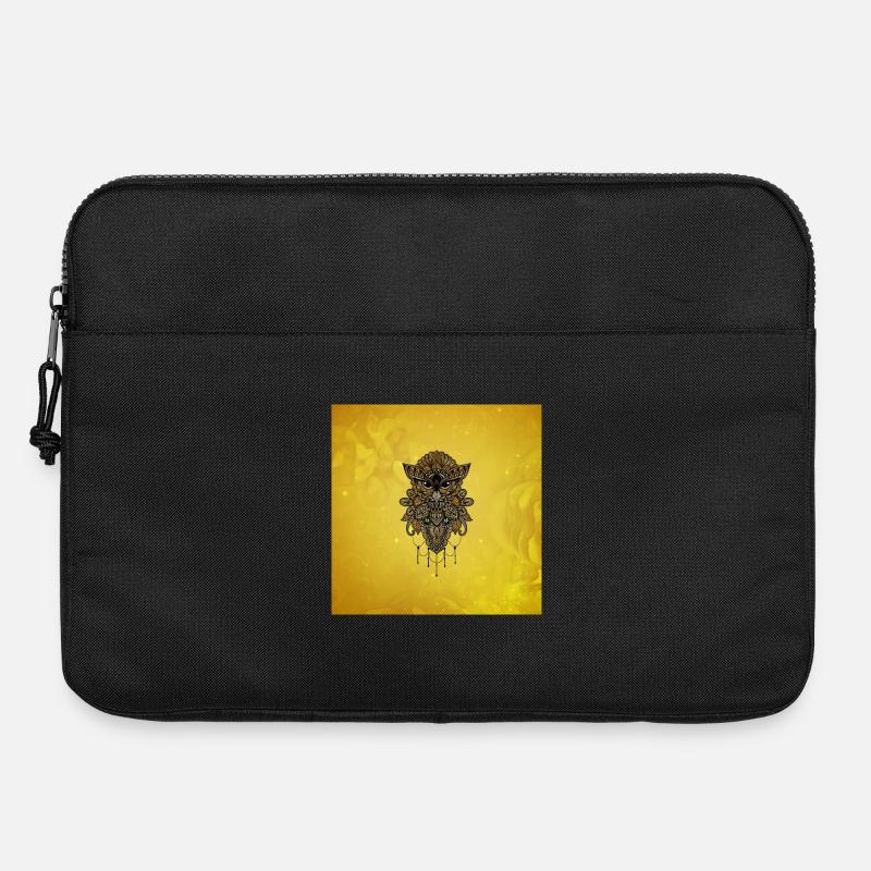 Elegante goldene Steampunk-Eule. - Laptoptasche 15" - Schwarz