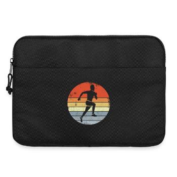 Vintage Runner Drawing - Laptop bag 15" - black - Front