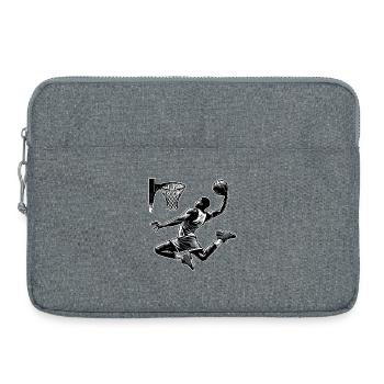 Basketball Dunking Gift - Laptop bag 15" - heather grey - Front