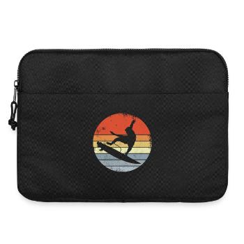 Surfen Vintage Look - Laptoptasche 15" - Schwarz - Vorne