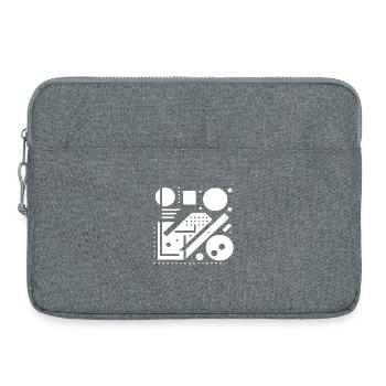 Geometric Abstraction Look - Laptop bag 15" - heather grey - Front